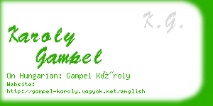 karoly gampel business card